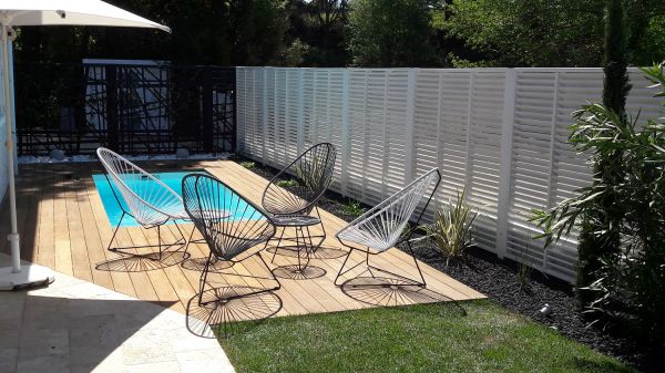 Création d'une terrasse autour d'une piscine à Arcachon (33)