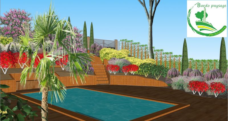 Esquisse projet pour un projet de jardin à la Teste de buch