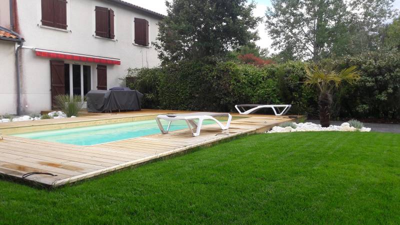 Création d'une pelouse en rouleau de gazon au Pyla sur mer 33 