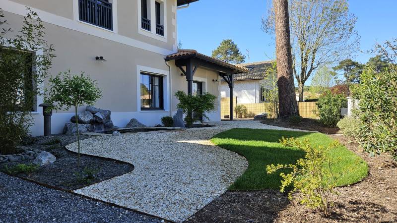 Amenagement paysager complet d'un jardin à La Teste de Buch