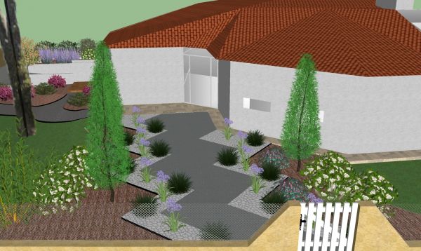 Conception d'un jardin privatif complet à la Teste de Buch (33)