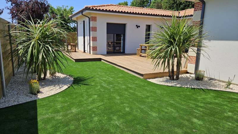 Gazon artificiel sur le bassin d'Arcachon 