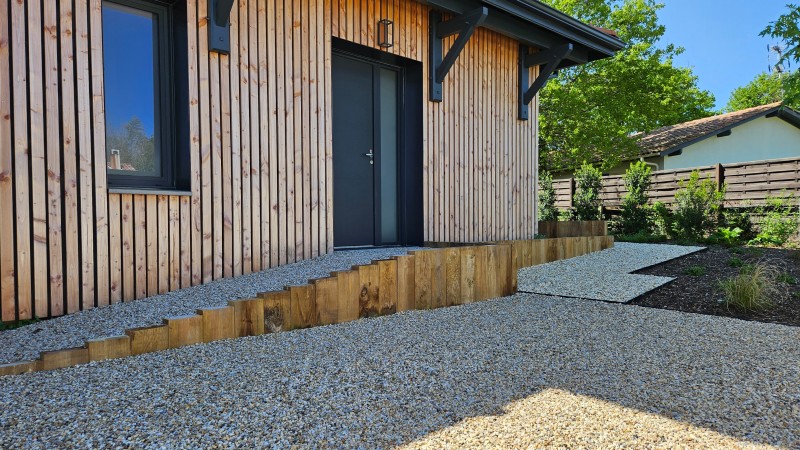 Soutènement en traverses Pin sur le bassin d'Arcachon 
