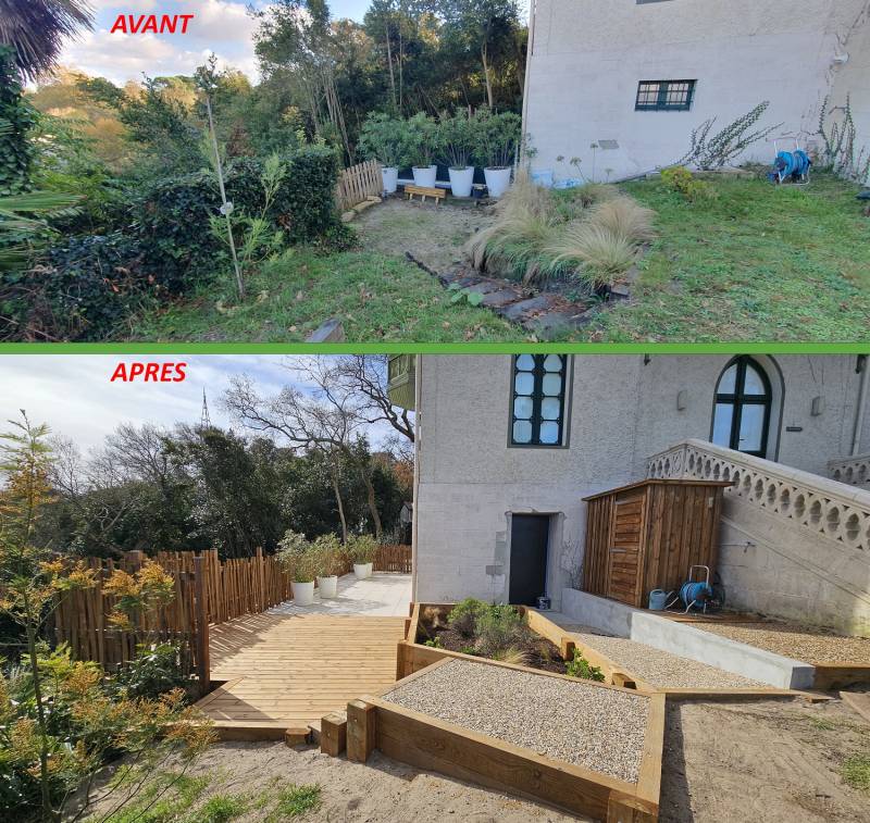 Avant/après projet autour du bois sur le bassin d'Arcachon 