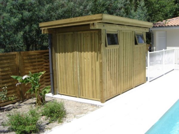 Abris bois sur mesure piscine en Gironde (33)