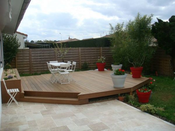 Terrasse en pierre naturelle Travertin de Turquie en Gironde 33