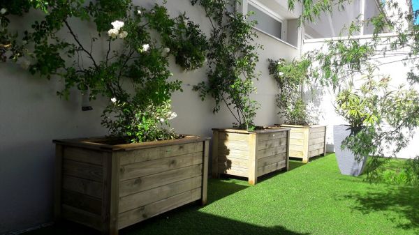 Création d'un jardin en gazon synthétique à la Teste de Buch (33)