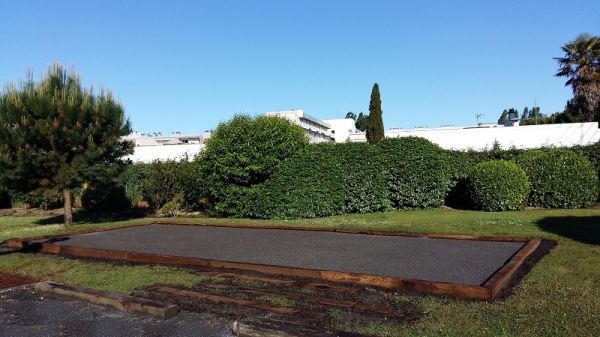 Terrain de pétanque sur le Bassin d'Arcachon